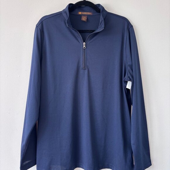 Harrinton Blue Long Sleeve Shirt with Zipper in 2XL - Picture 1 of 3